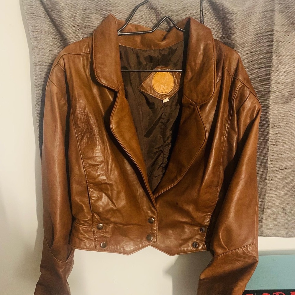 Mexican Leather Hipster Jacket size S